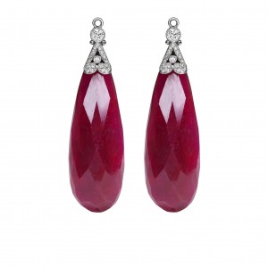 Ruby Rough With Arabesque Caps