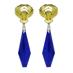 Scarab and Lapis earrings