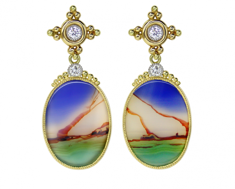 Landscape Agate Earrings