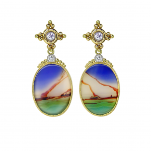Landscape Agate Earrings