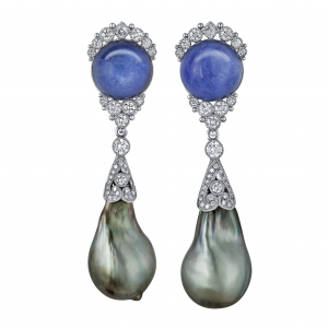 Tanzanite and pearl Earrings